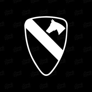 1st Calvary Division Vinyl Decal - Army Sticker - Military Decal - Car Window Decal - Laptop Sticker - Tumbler Decal - Army Bumper Sticker