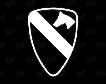 1st Calvary Division Vinyl Decal - Army Sticker - Military Decal - Car Window Decal - Laptop Sticker - Tumbler Decal - Army Bumper Sticker
