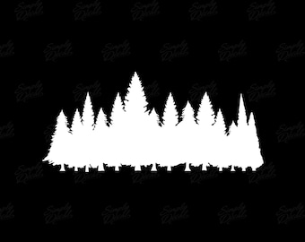 Pine Forest Vinyl Decal – Outdoor Car, Laptop, Tumbler Sticker