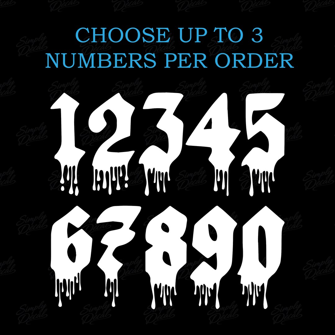 Paint Dripping Moto Decals - Stand Out on the Track Custom RC Numbers ...