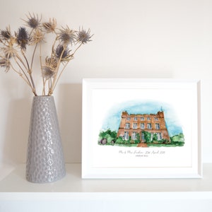 Askham Hall Wedding Venue Personalised Print image 2