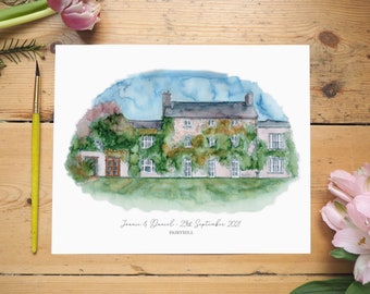 Fairyhill Wedding Venue Personalised Print