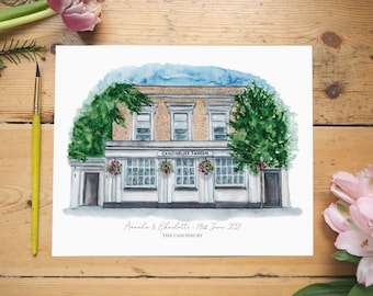 The Canonbury Pub Wedding Venue Personalised Print