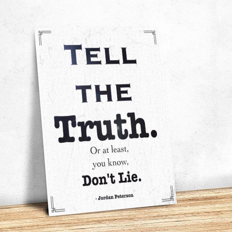 She tell me the truth. Tell the Truth. Telling the Truth. To tell you the Truth. You don't know js книга.