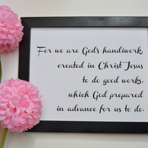 God&#39;s Handiwork,God&#39;s Power,Scripture Verse,Inspirational Quote,Bible Verse,Farmhouse,Printable,8x10 Digital Download