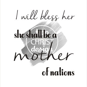 I will Bless Her, Mother's Day,Spring,Scripture Verse, Inspirational Quote,Bible Verse,Farmhouse,Printable,8x10 Digital Download image 4