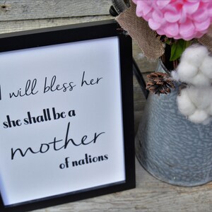 I will Bless Her, Mother's Day,Spring,Scripture Verse, Inspirational Quote,Bible Verse,Farmhouse,Printable,8x10 Digital Download image 3