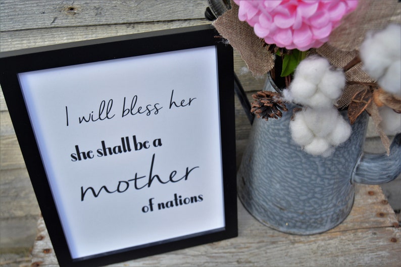 I will Bless Her, Mother's Day,Spring,Scripture Verse, Inspirational Quote,Bible Verse,Farmhouse,Printable,8x10 Digital Download image 3