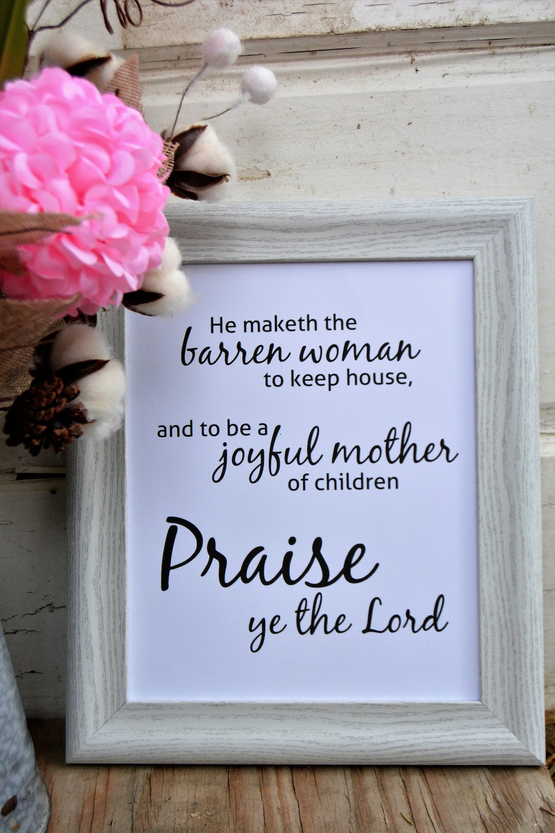 A Barren Woman, Mother's Day, Infertility, Scripture Verse