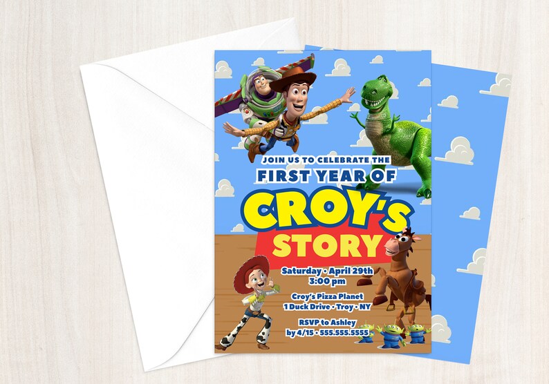 DIGITAL DESIGN ONLY Toy Story Birthday Invitation Etsy
