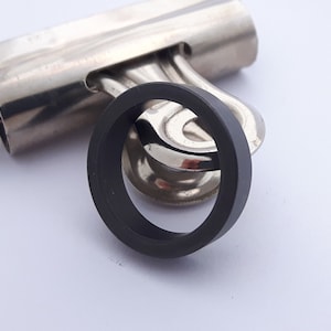 Iron Ring Ring wide iron black plain iron ring