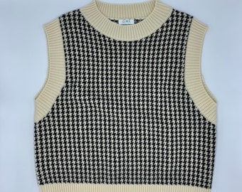 Uniseks kasjmier truivest//gebreid vest met ronde hals en lage armsgaten//Gebreid kasjmiervest dames//Gebreid kasjmiervest heren//Gebreid kasjmiervest heren