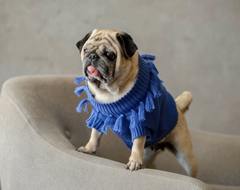 Tasseled Dog Merino Knitted Sweater