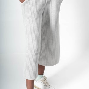 Girl gaucho pants Palazzo pants Wide leg pants Culotte Knitting Merino wool Mother daughter outfit Culotte pants Gifts for her Wool image 4