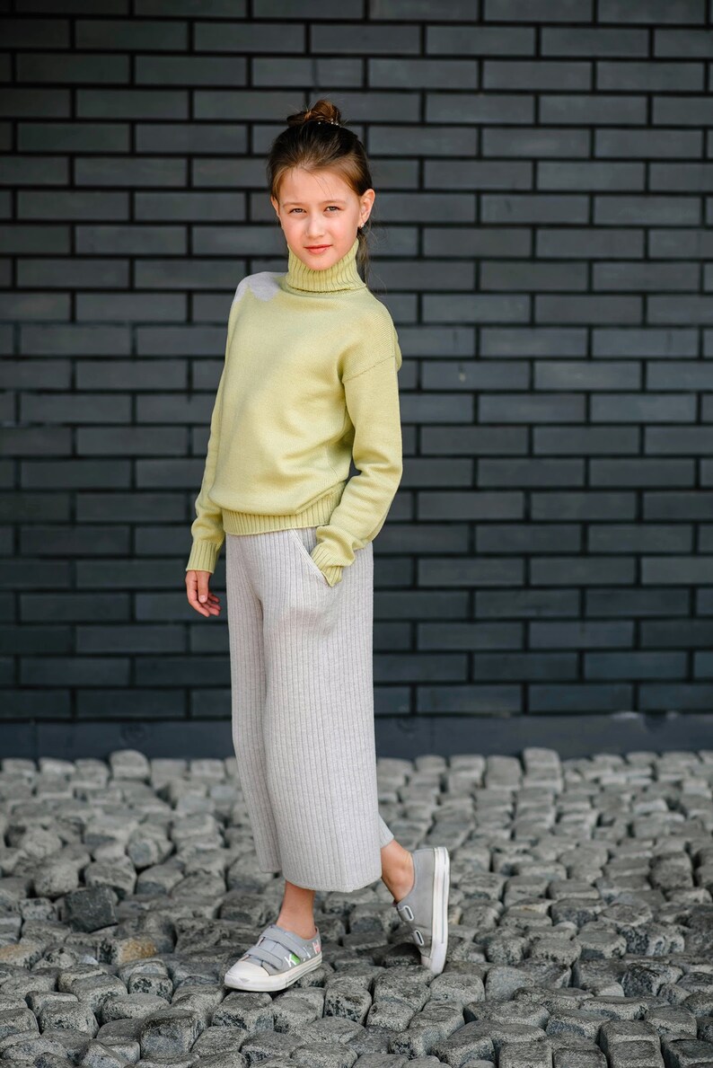 Gaucho pants Wide leg pants Girl pants Culotte trousers Palazzo pants Big sister little sister outfit Vision street wear IN STOCK image 4