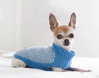 Houndstooth Colorful Dog Sweater//Sleeveless Turtleneck Pet Jumper//Different Bright Colors//Custom Order