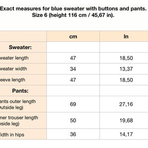 Girl blue joggers and jumper Hoodie and sweatpants Jogging suit set Sweat suit Tracksuit bottoms Knitted baby clothes IN STOCK image 9