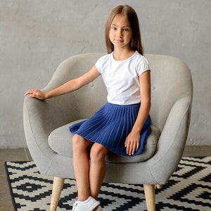 Jupe plissee bleu electrique sales