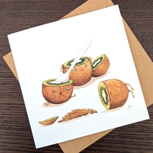 Funny Kiwi Watercolor Greeting Card - Any Occasion