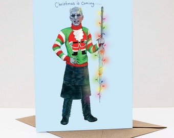 Funny Night King Christmas Card, Game of Thrones Inspired