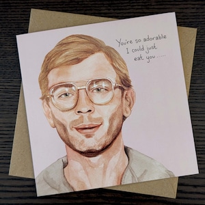 Jeffrey Dahmer valentine card, Serial Killer dark humour alternative card image 1