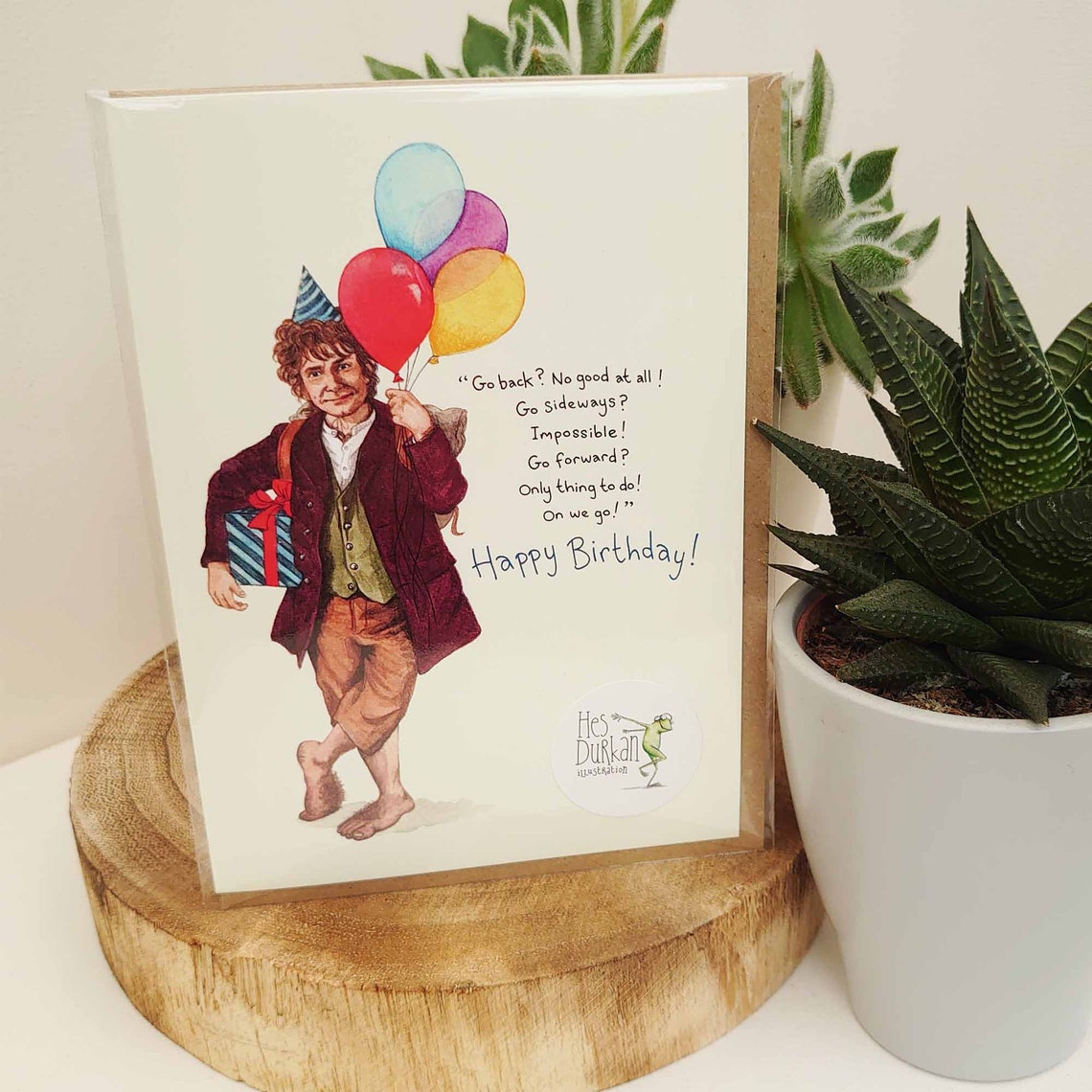 Bilbo Baggins Card Funny Birthday Card Hobbit Birthday Card Etsy
