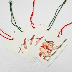 Christmas pole dancer wrapping paper, Plus size Pole dancers gift wrap image 7