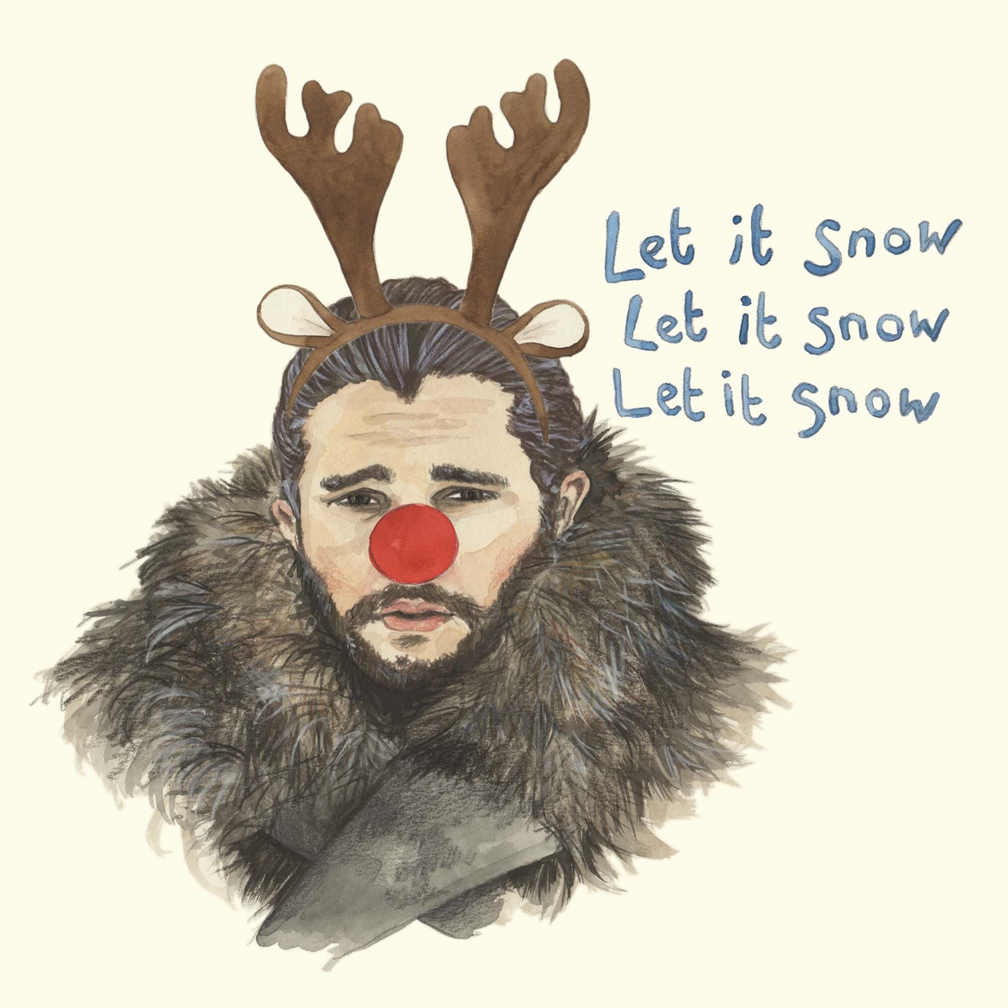 Jon Snow Christmas card; Funny Christmas card; Humour;Game of thrones…