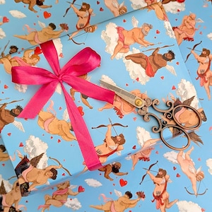 Chubby Cherub Valentine Gift Wrap: Funny Birthday Wrapping Paper