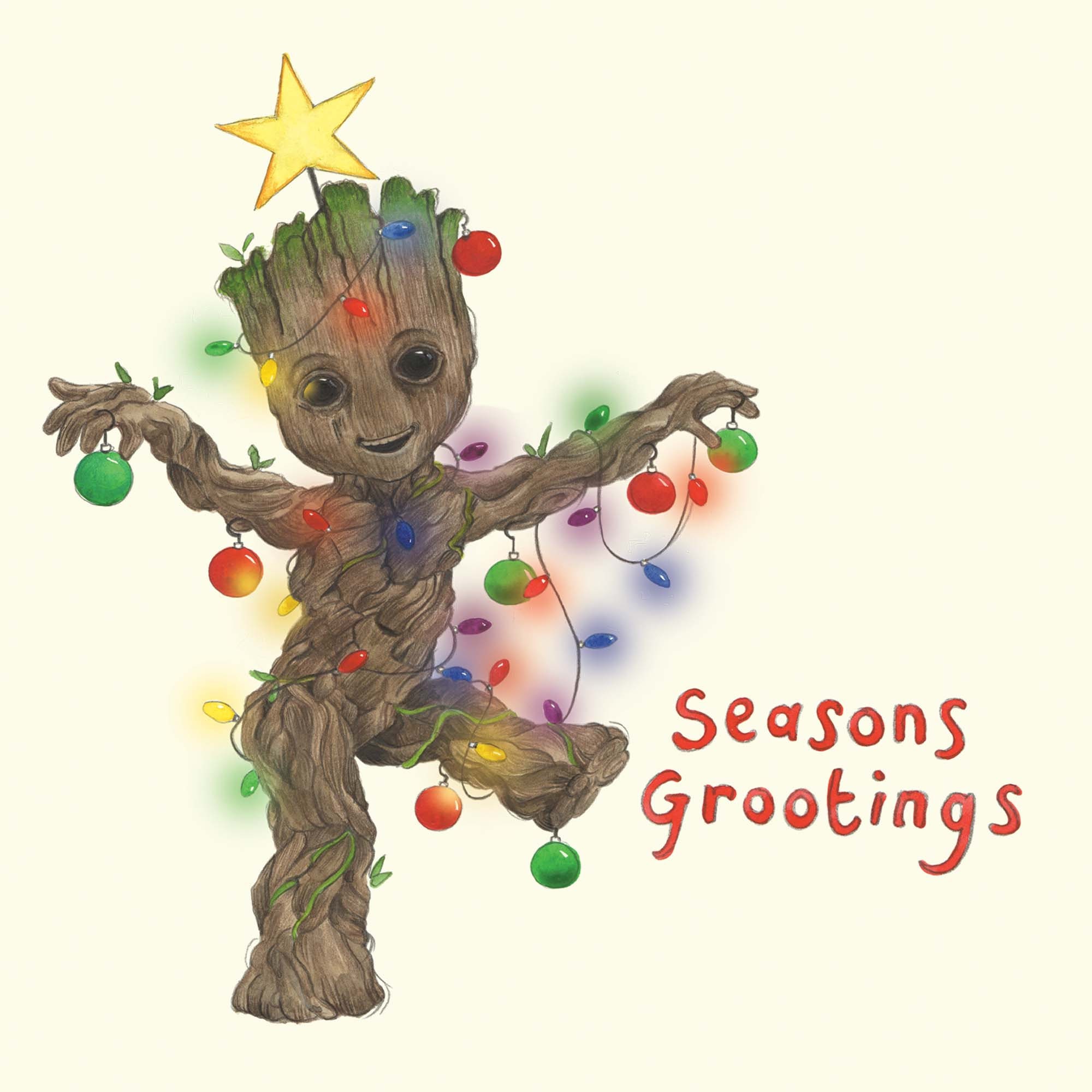 Groot seasons grootings Christmas card Funny Christmas card Etsy