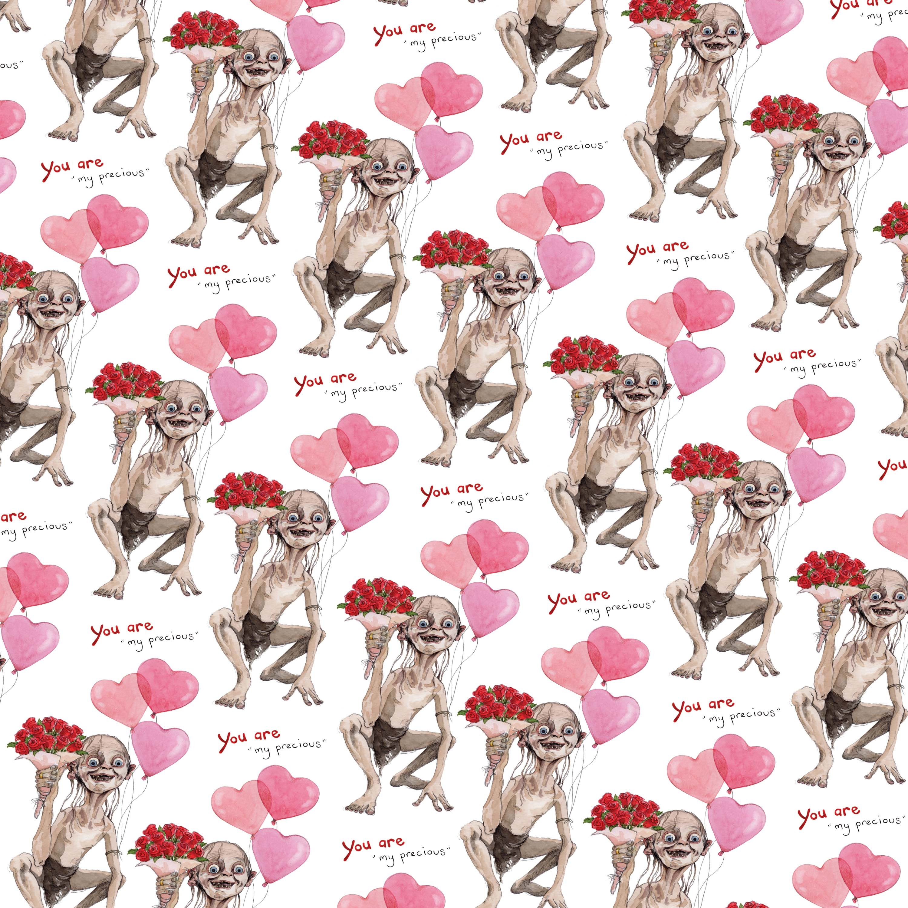 Gollum wrapping paper, Wrapping paper, Lord of the rings, Gift wrap, …