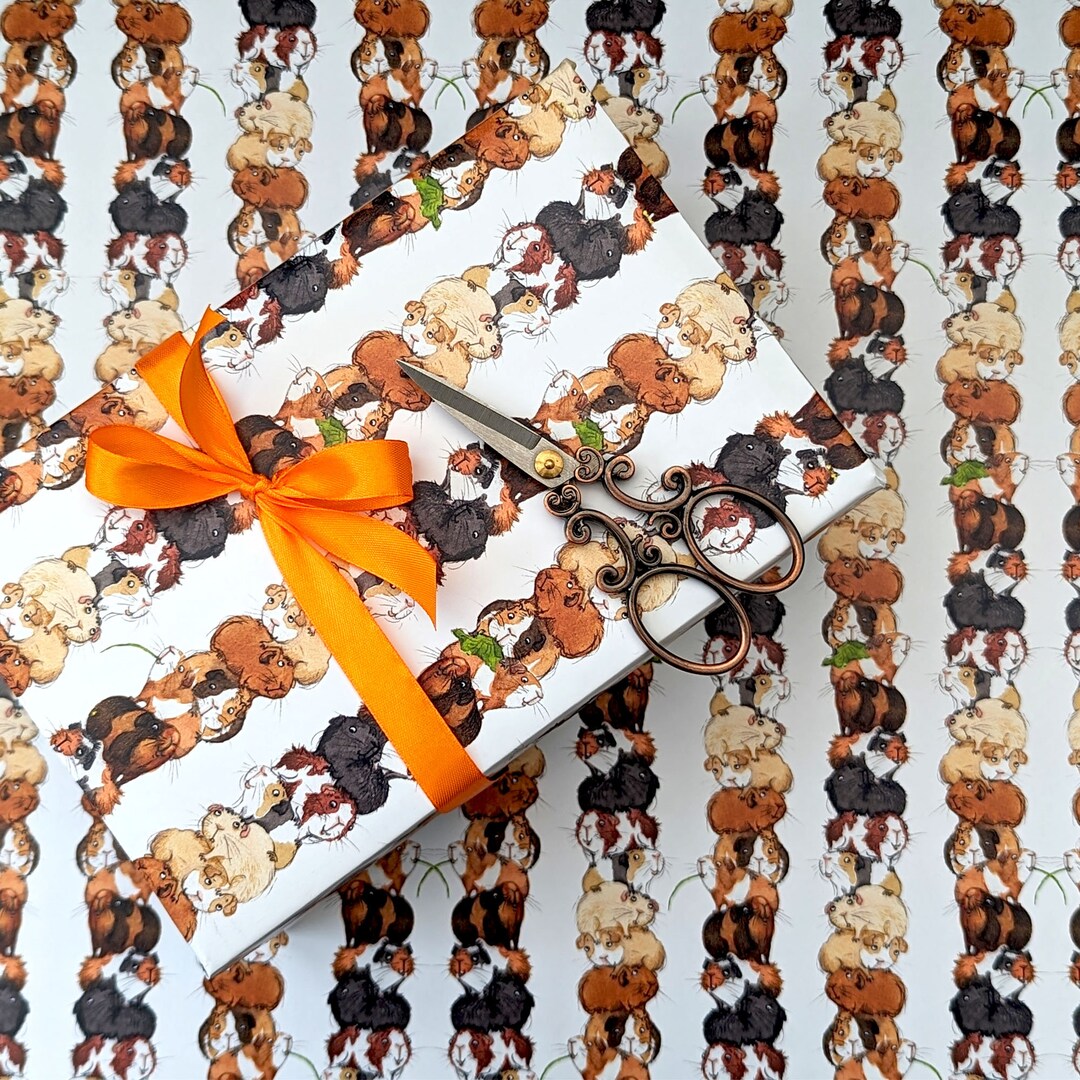 Guinea Pig Wrapping Paper, Quirky Wrapping Paper, Pig Gift Wrap, Unusual Gift Wrap, Birthday
