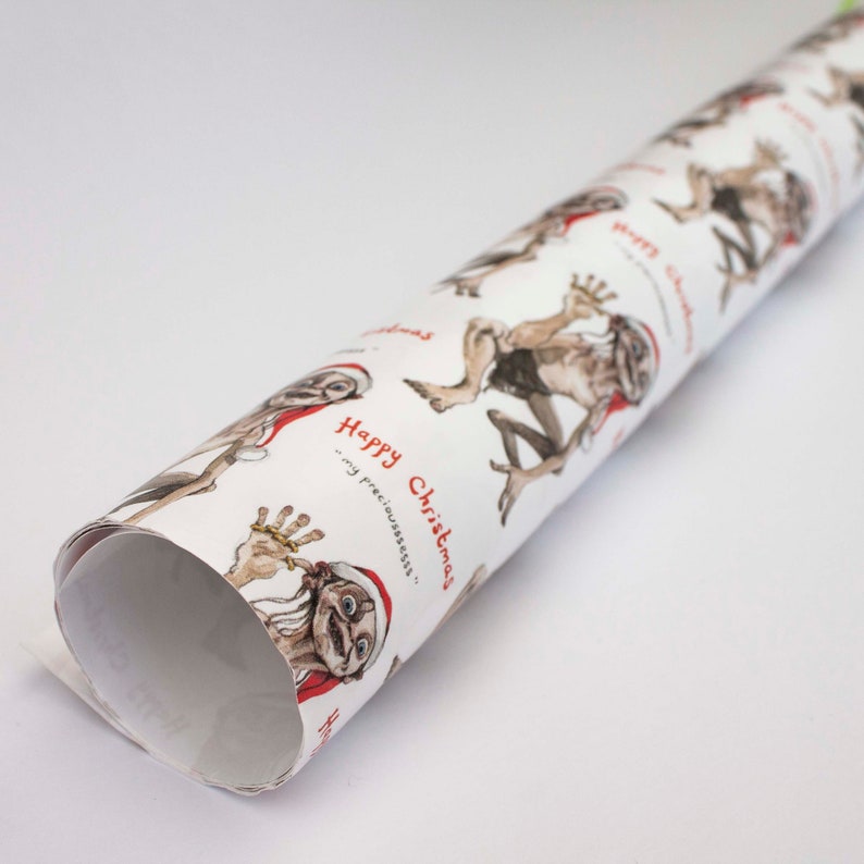 Gollum wrapping paper, Wrapping paper, Lord of the rings, Gift wrap, My precious, Christmas wrapping paper, Gollum: LOTR image 3