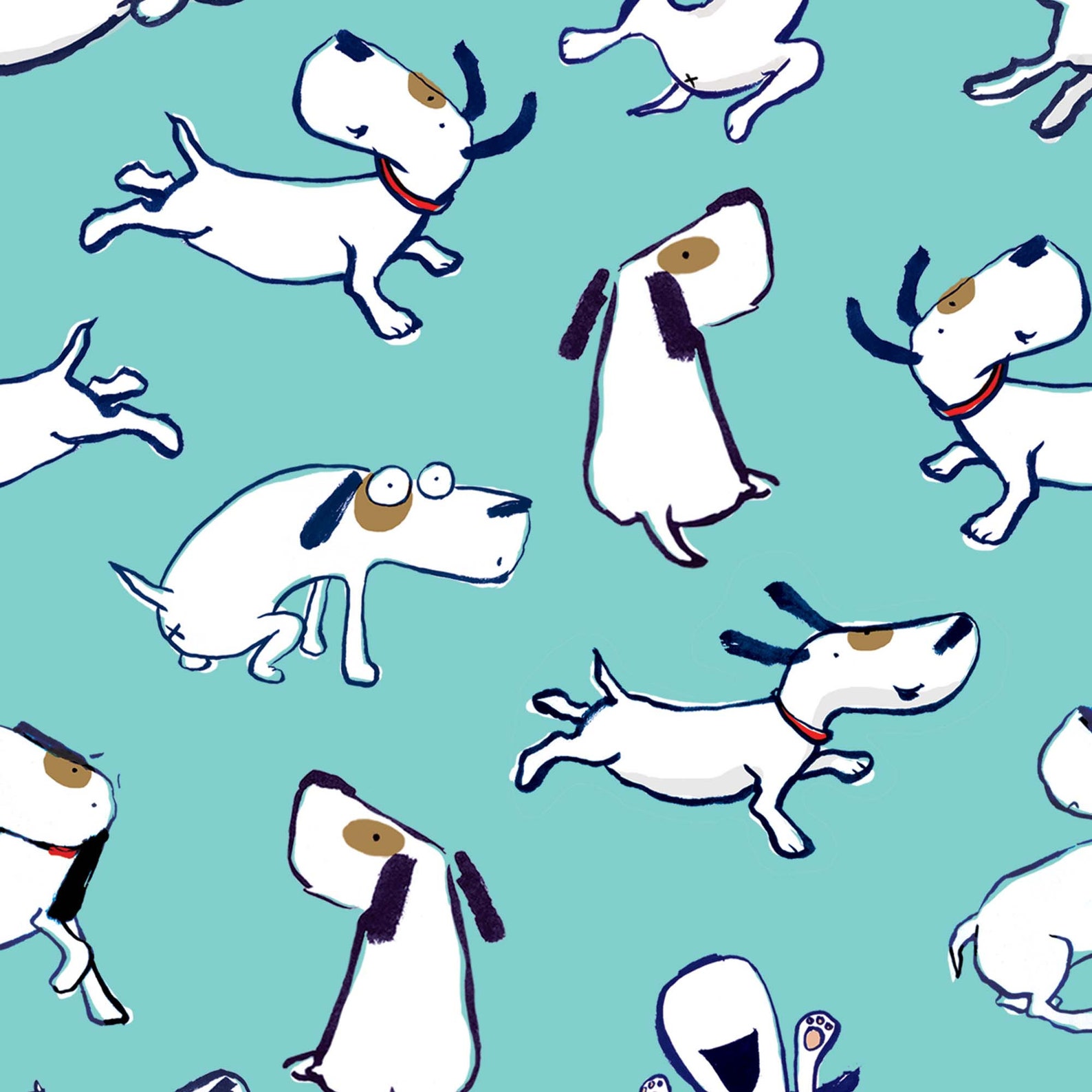 Happy Dog Wrapping Paper Fun Gift Wrap Cute Dog Wrap Gift - Etsy