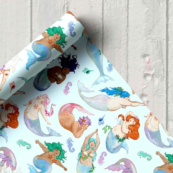Mermaid Gift Wrap: Luxury Silk Paper, Underwater Theme
