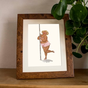 Pole dancer print, Watercolour painting, Wall art, Pole dancer art print, Bedroom wall decor, Watercolour art print