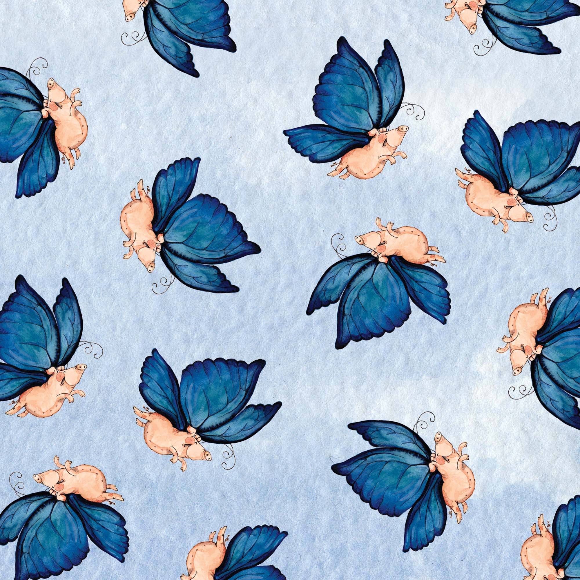 Pigs might fly wrapping paper Quirky wrapping paper Flying Etsy