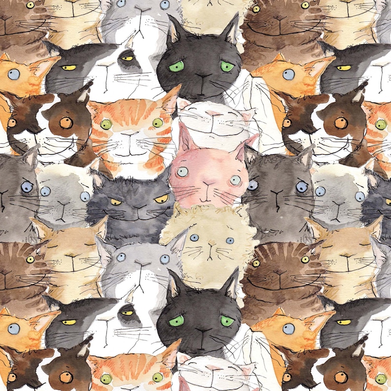 Cat wrapping paper Wrapping paper Cute cats Gift wrap Cat Etsy