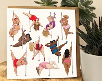 Pole Dancer Birthday Card: Saucy Ladies Greetings