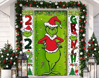 Christmas Grinch Door Hanger - Etsy