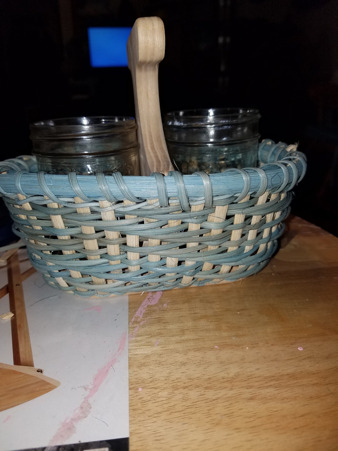 Jelly Jar Basket small storage gift Etsy