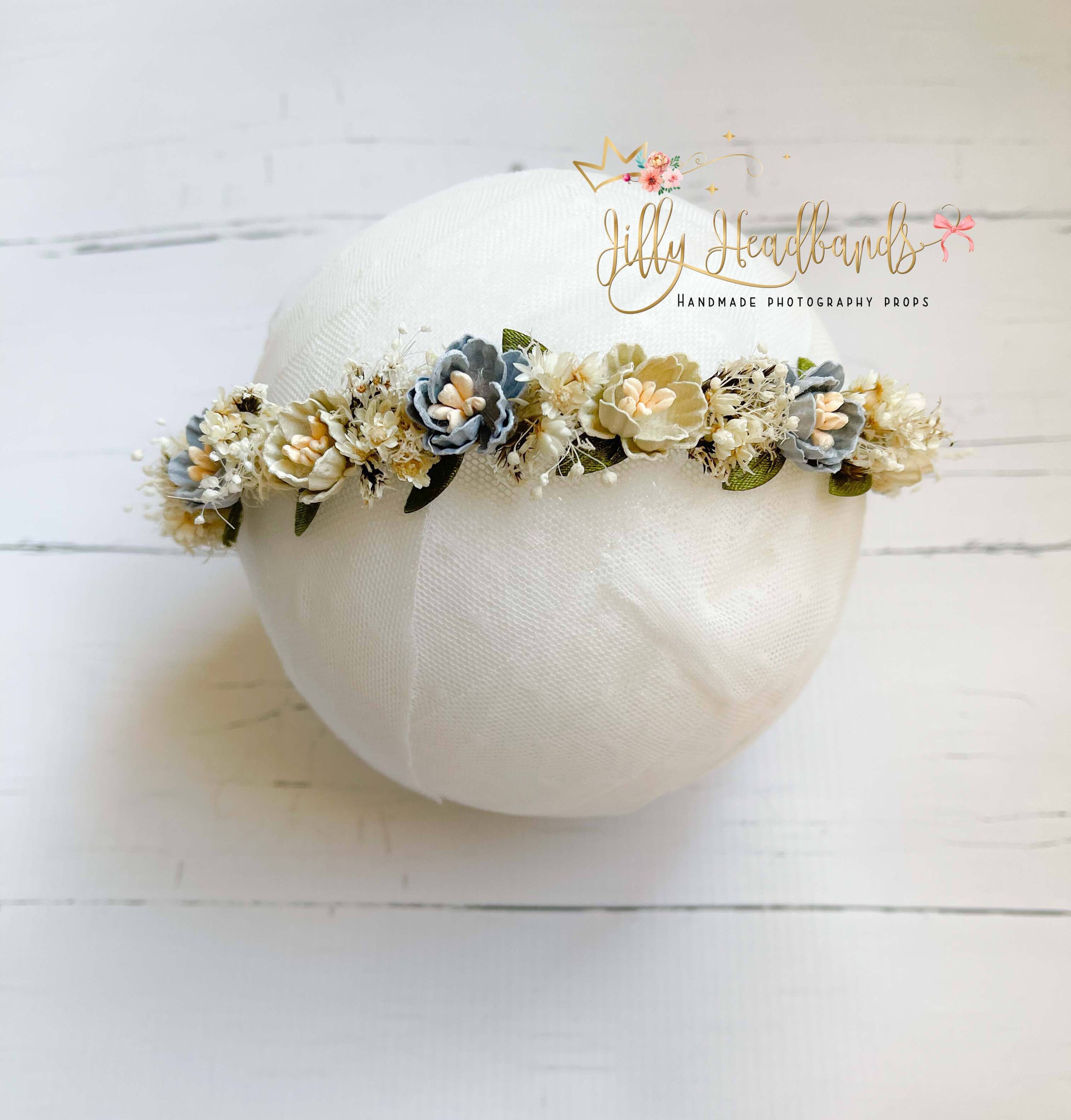 Newborn flower crown small mini floral halo baby flower girl Etsy