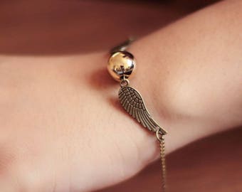 Wings with Ball Bracelet and Necklace| Bronze and Silver |