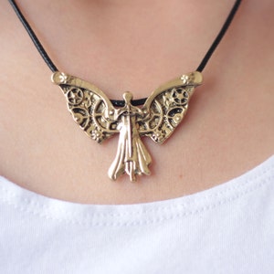 Clockwork cheap angel necklace