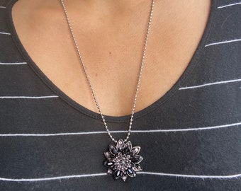 Dahlia Necklace Pin Etsy