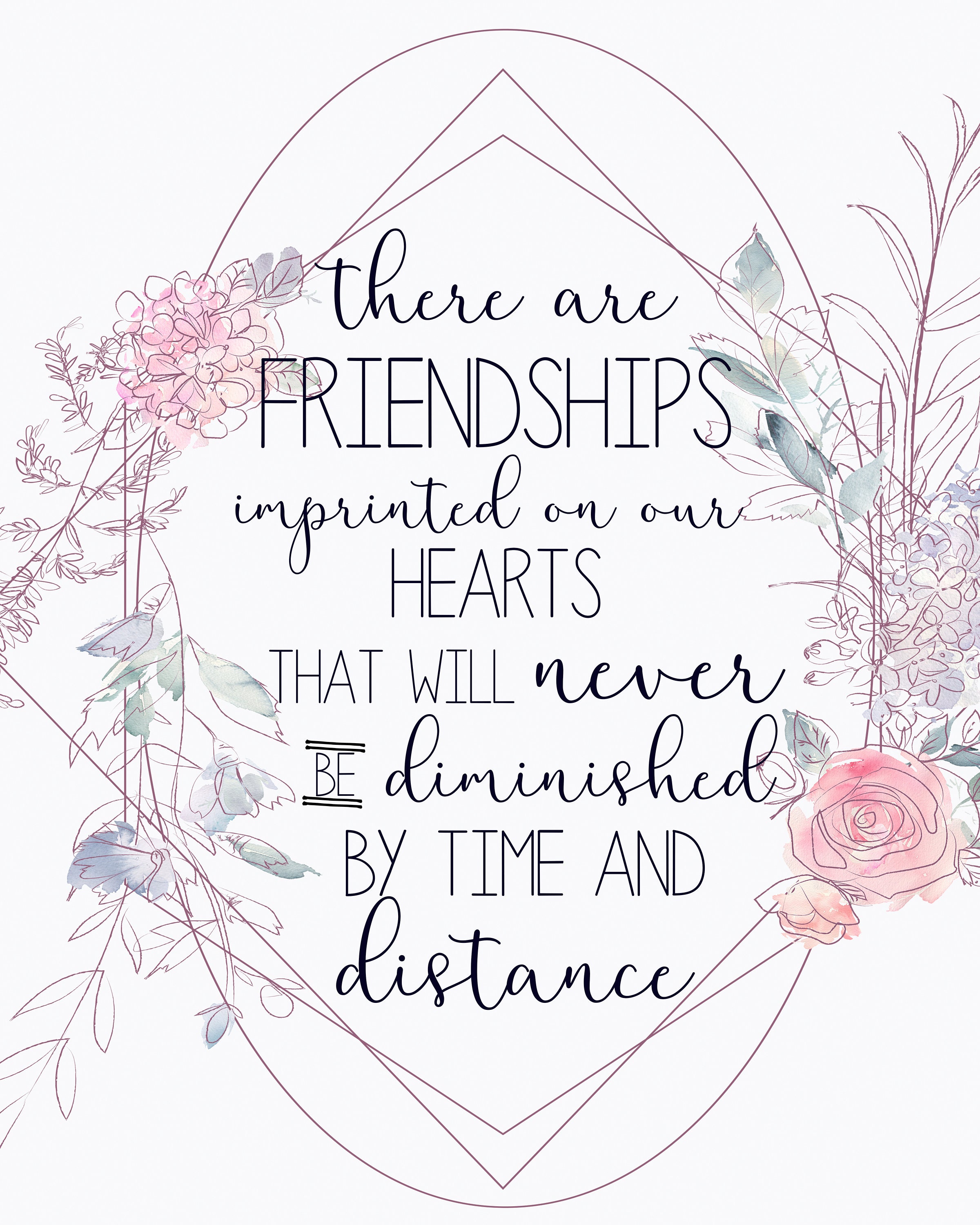 Maid Of Honor Quotes For Best Friend Friendship Quote Digital Print There Are Friendships | Etsy India