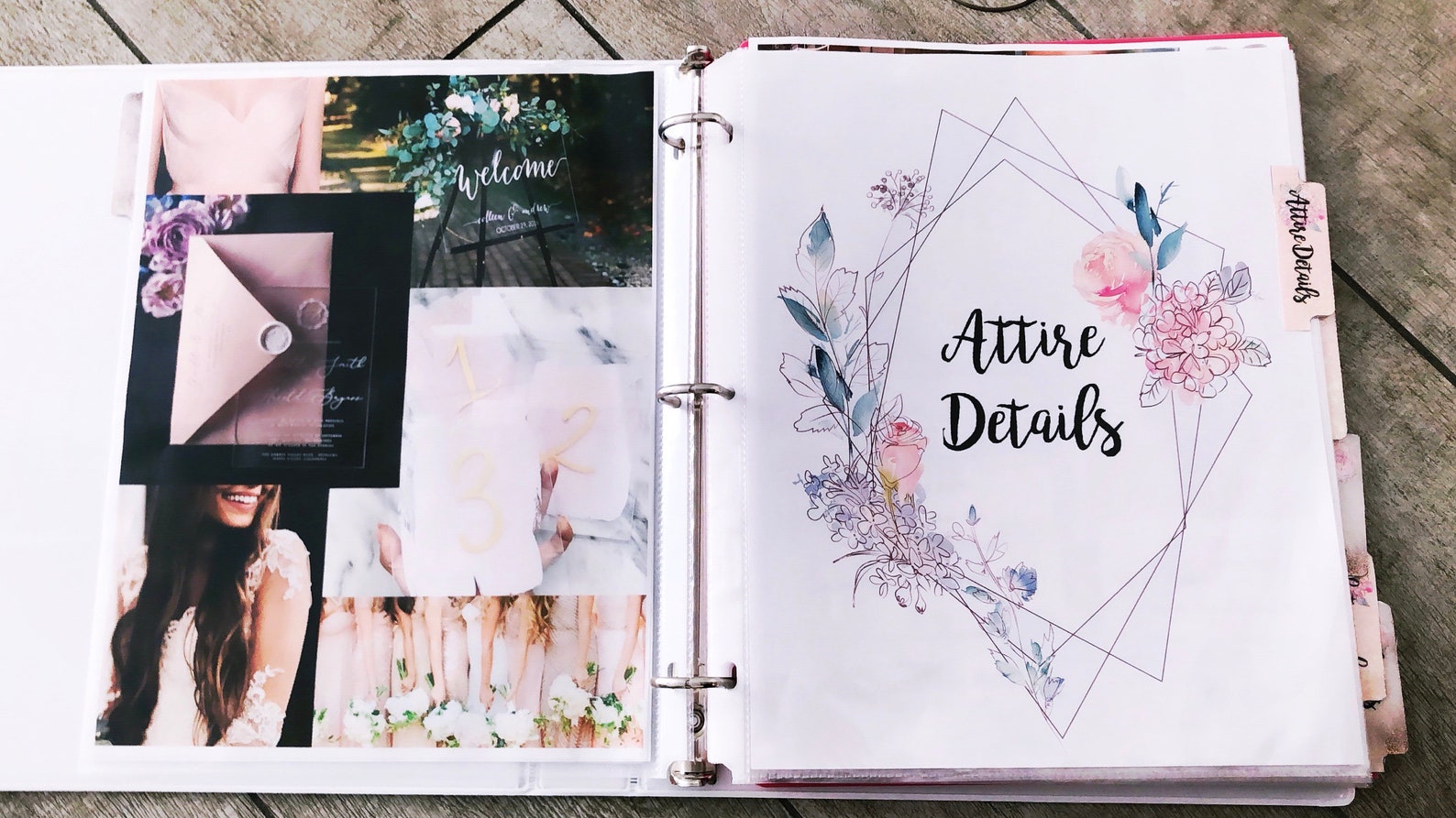 Wedding Planner Binder Tabs Printable Organization for Bride Etsy