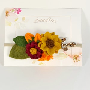 Felt Flower Headband: Baby Fall Headband, Photo Prop