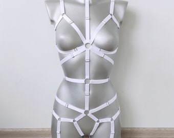 Harness woman outfit, Chest harness for women, Top harness belt, Harness lingeries, Fullbody harness, Waist belt, Harness bodysuit
