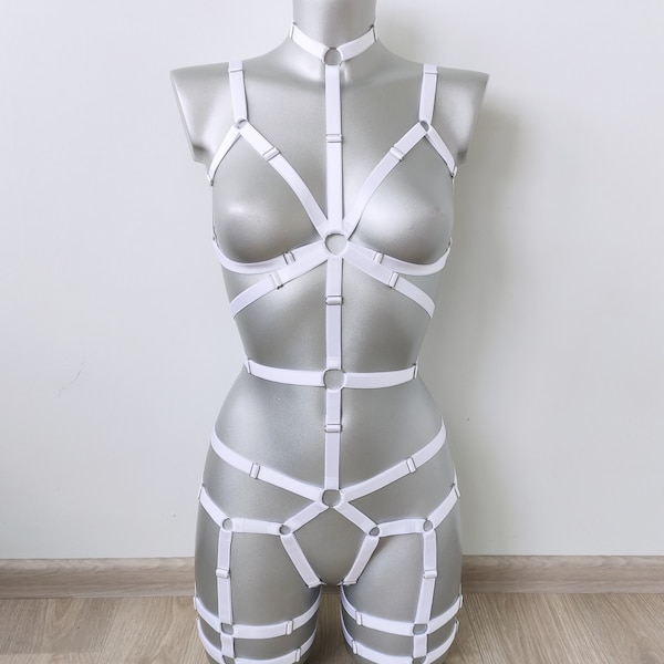 Harness woman outfit, Chest harness for women, Top harness belt, Harness lingeries, Fullbody harness, Waist belt, Harness bodysuit